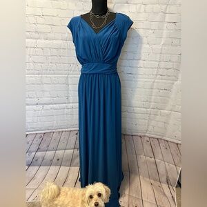 Elegant Blue Maxi Dress